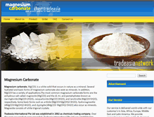 Tablet Screenshot of magnesium-carbonate.com